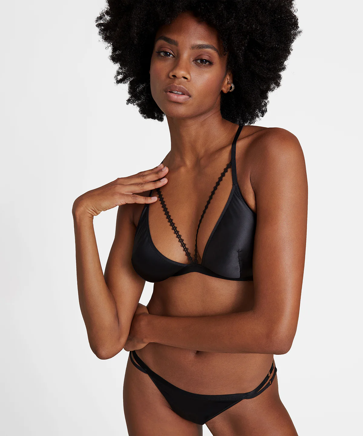 Boîte à Désir Soutien-gorge Triangle Noir - Image 3